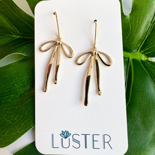 Bowtie Dangle Earrings by Luster Accessories LUSTER