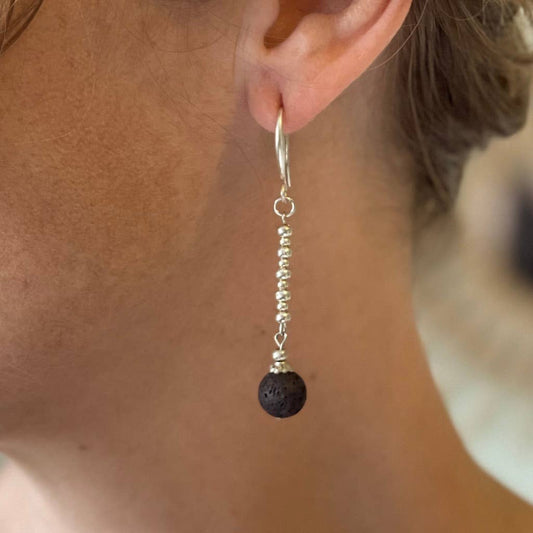 Lava Stone Ball Earrings by Suzie Blue Jewelry Suzie Blue Canada