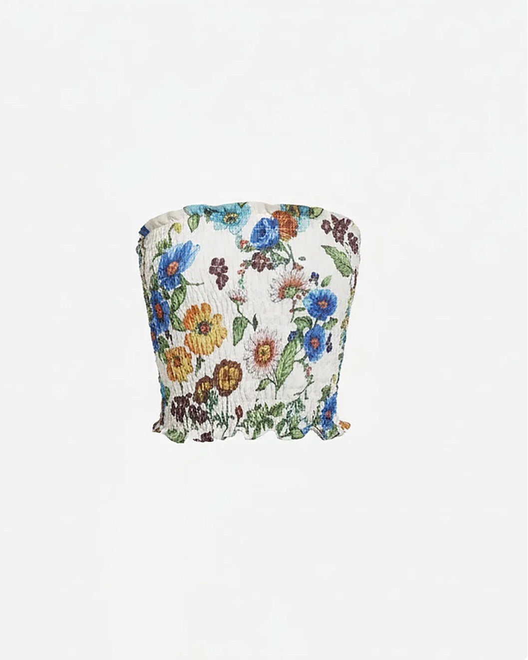 Floral Print Tie Bandeau Top by Hilary MacMillan Tank Hilary MacMillan