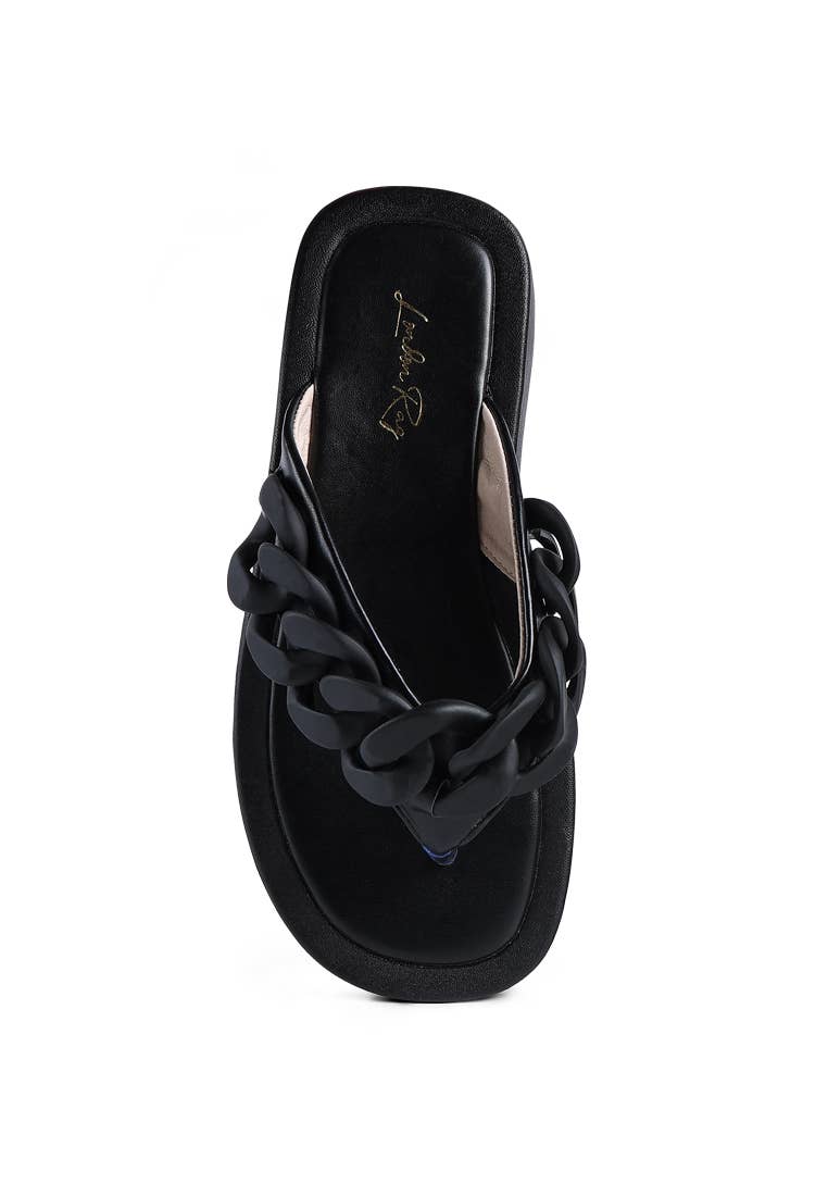 Link Chain Thong Flats by Rag Company Footwear Rag Company