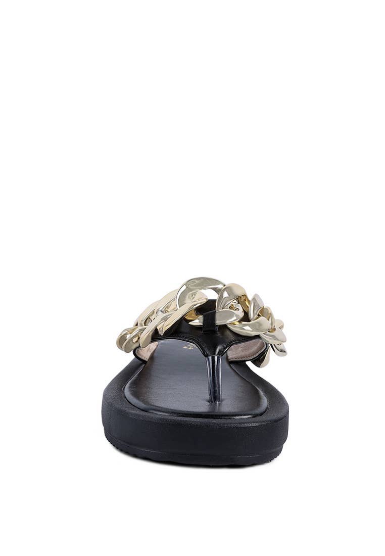 Link Chain Thong Flats by Rag Company Footwear Rag Company