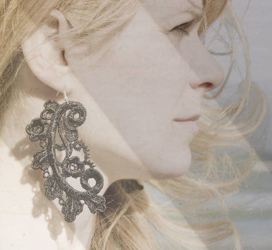 Fern Earrings by This Ilk Accessories This Ilk White