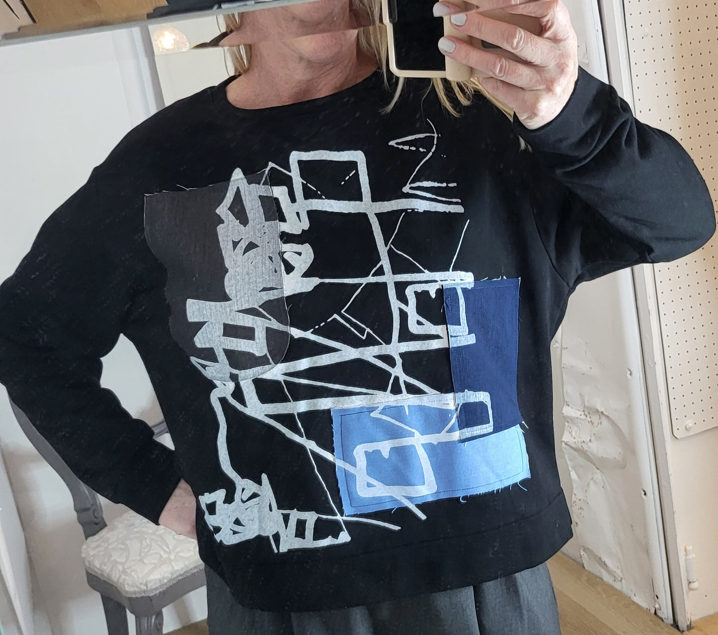 Abstract Print Sweatshirt by Elissia Europe - 50% Off!