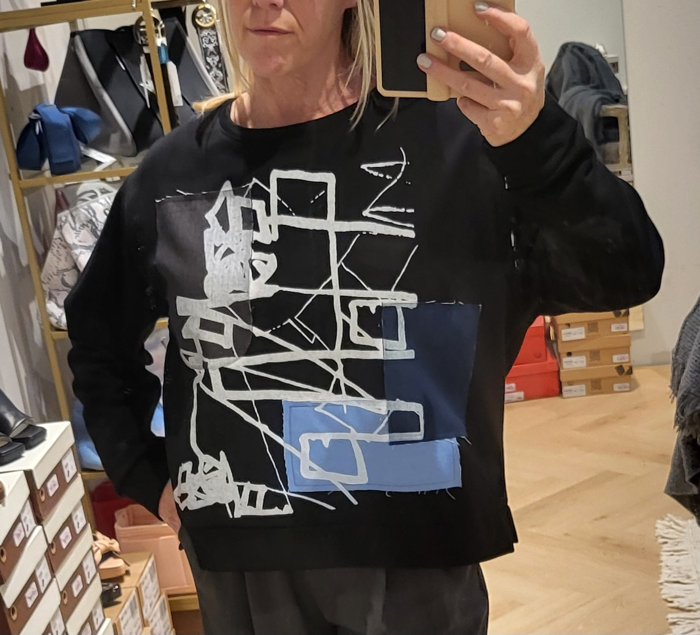 Abstract Print Sweatshirt by Elissia Europe - 50% Off!