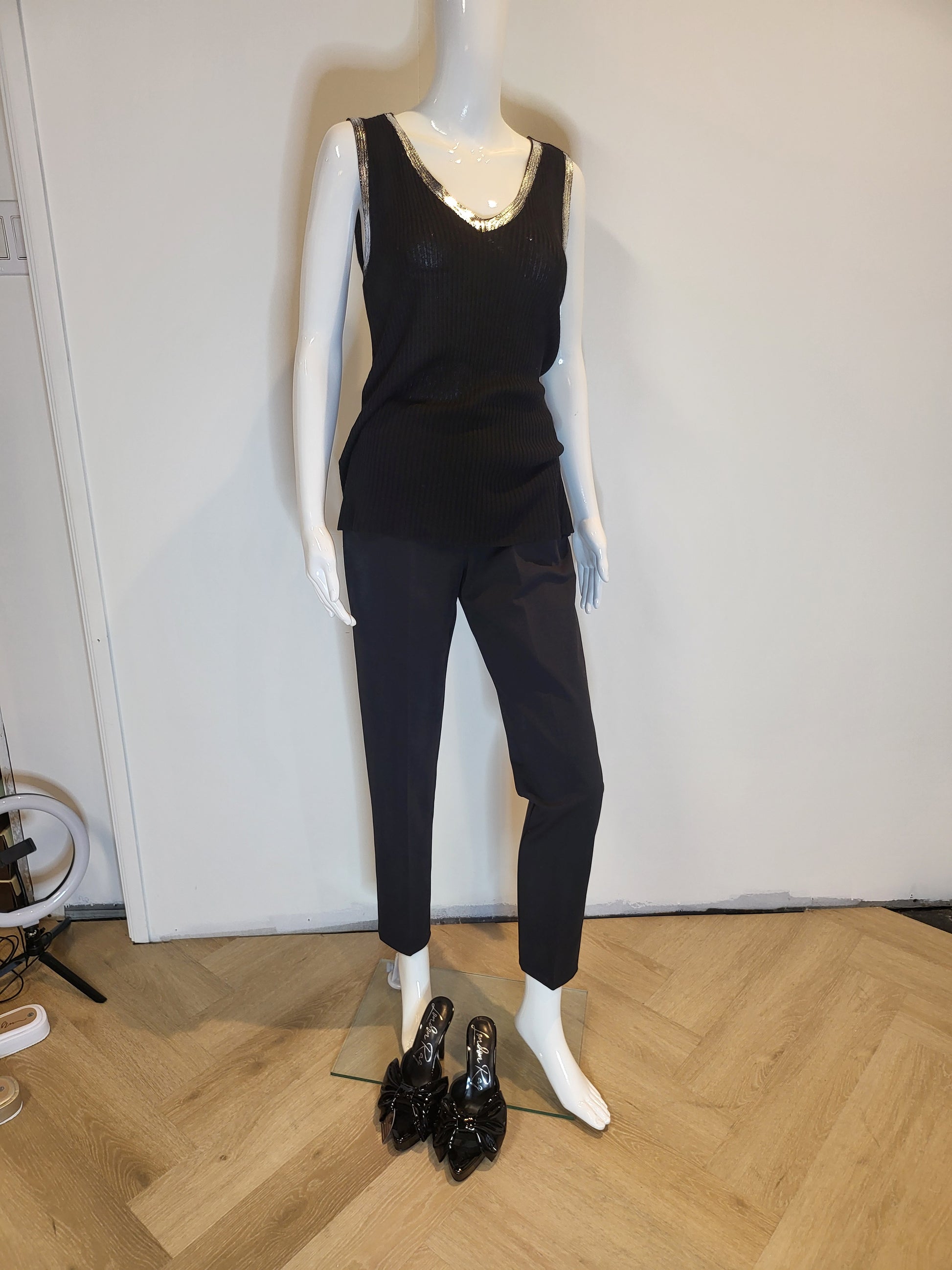 Tapered Leg Cigarette Pant by Paolo Tricot Trouser Paolo Tricot
