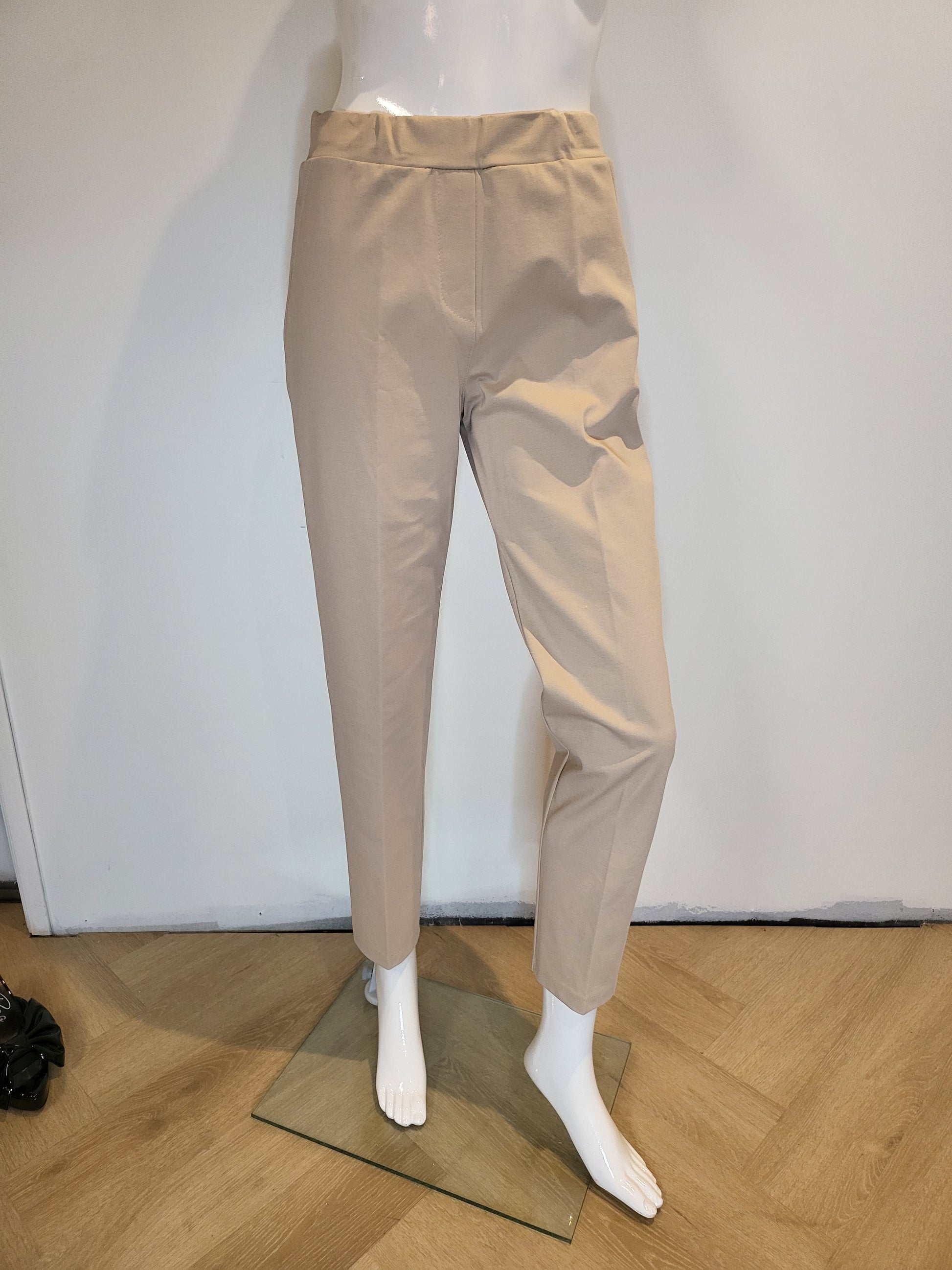 Tapered Leg Cigarette Pant by Paolo Tricot Trouser Paolo Tricot Beige