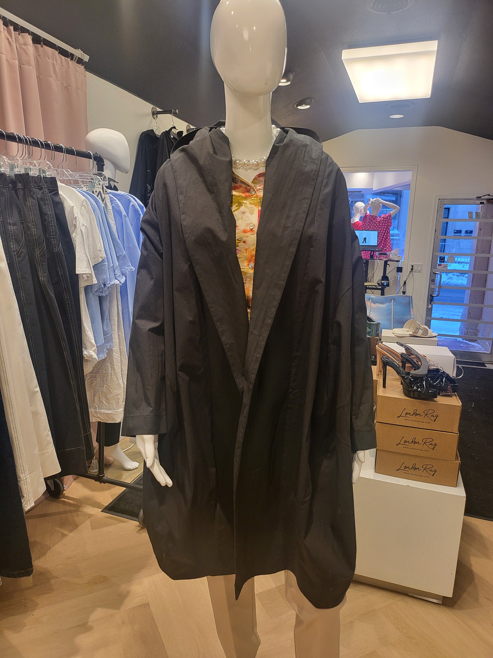 Modern Oversized Coat by Paolo Tricot Apparel Paolo Tricot Black