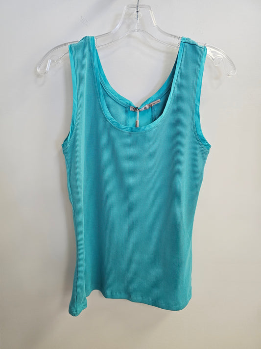 Satin Finish Tank Top by EsQualo Tank EsQualo Lagoon