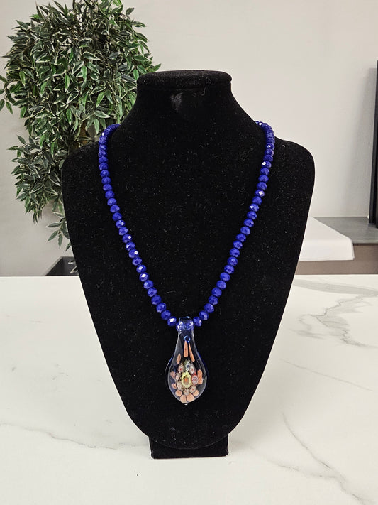 Murano Glass Necklace by Rhondi Rocks Necklace Rhondi Rocks Blue