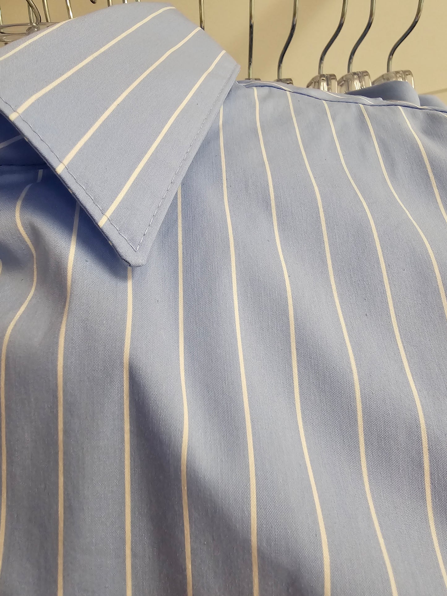 Valentine Poplin Blouse Blouse Lele de Baltzac Blue Stripe