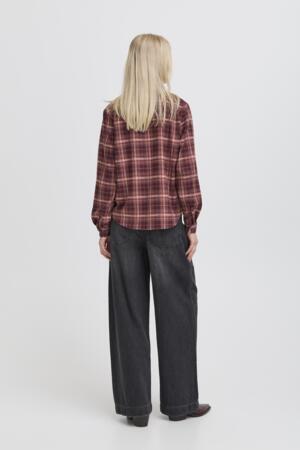 Button Down Brushed Shirt Blouse b.young