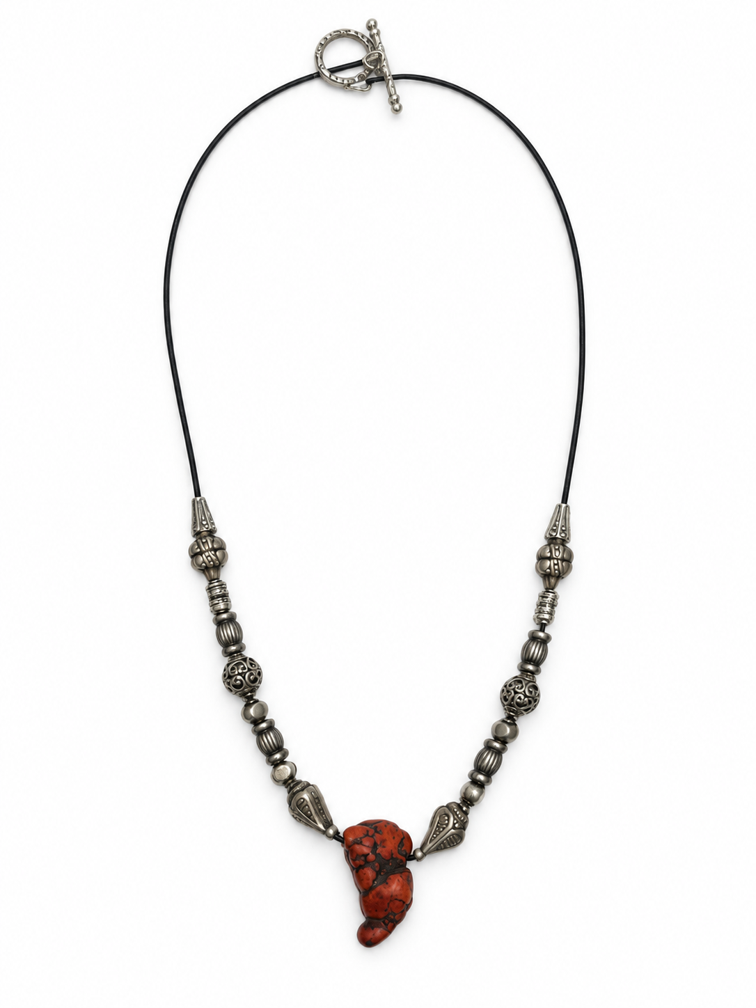 Indian Resin with Moroccan Silver Beads by Rhondi Rocks Jewelry Rhondi Rocks