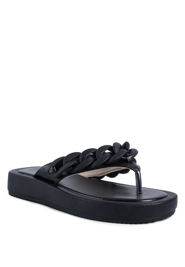 Link Chain Thong Flats by Rag Company Footwear Rag Company