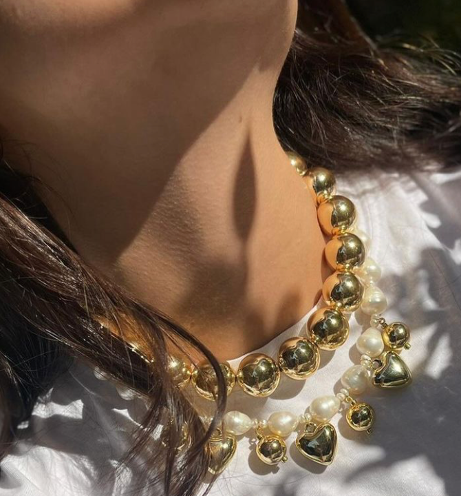 Ball Bead Necklace by Hoopla Style Necklace HoopLa Style