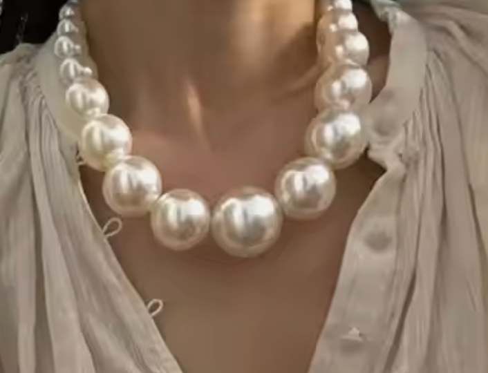 Ball Bead Necklace by Hoopla Style Necklace HoopLa Style Pearl