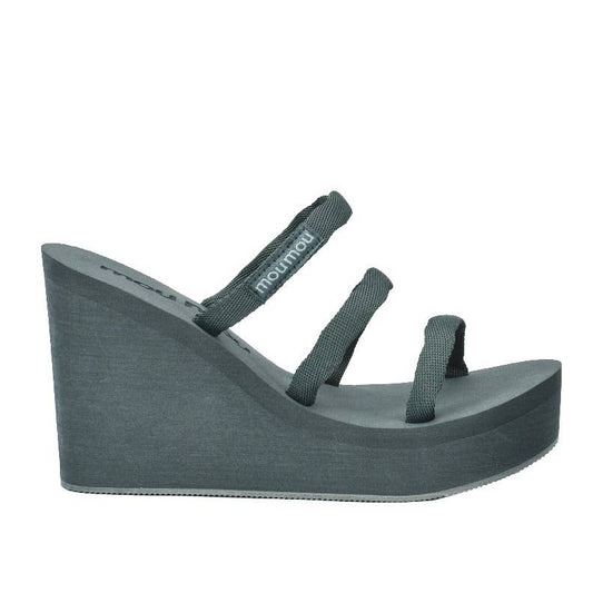 Wedge Sandal by Mou Mou Wedge Shoe mou mou sandals Dark Grey 9