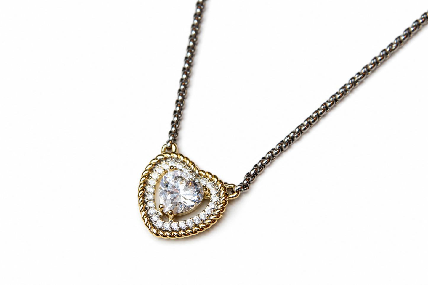 Crystal Heart Necklace Necklace King of Glitz