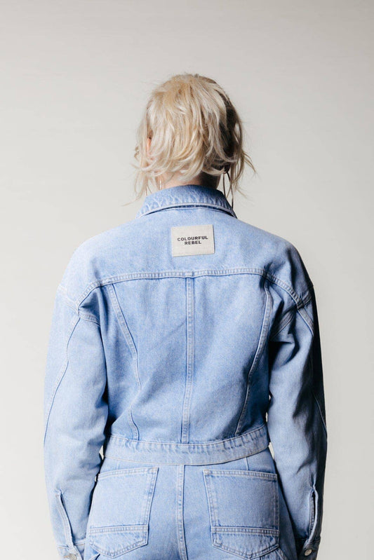 Cropped Denim Jacket by Colourful Rebel Apparel Colourful Rebel