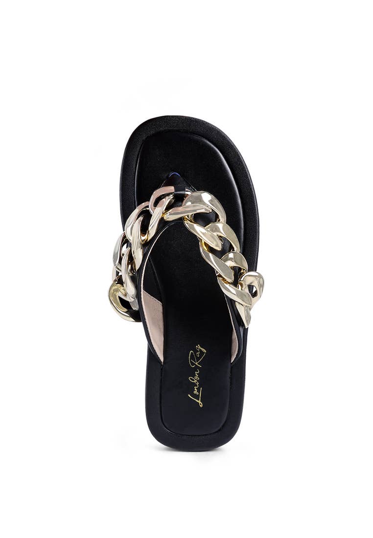 Link Chain Thong Flats by Rag Company Footwear Rag Company