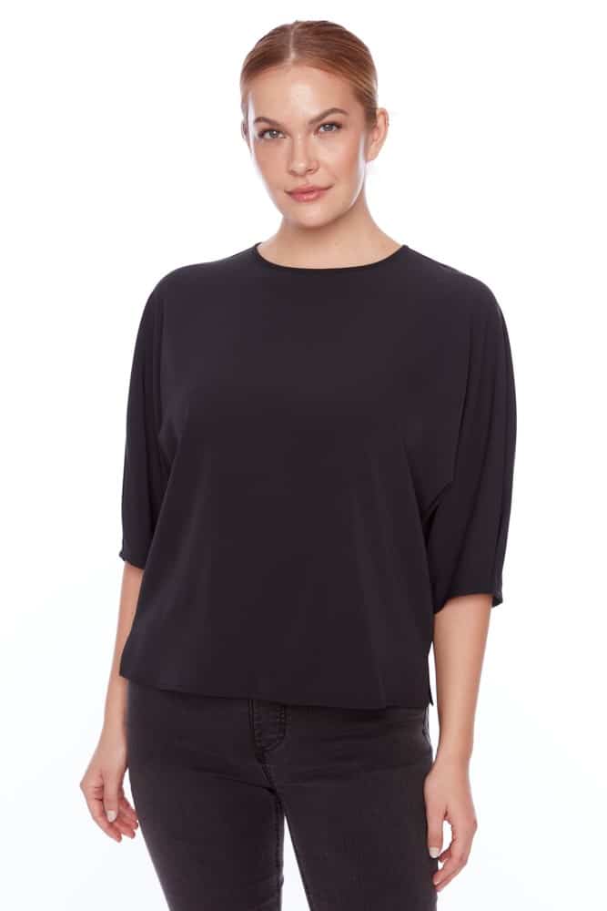 Vegan Silk Shirt by up! Apparel up! Black
