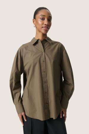 Long Sleeve Woven Shirt by Soaked in Luxury Apparel Soaked In Luxury