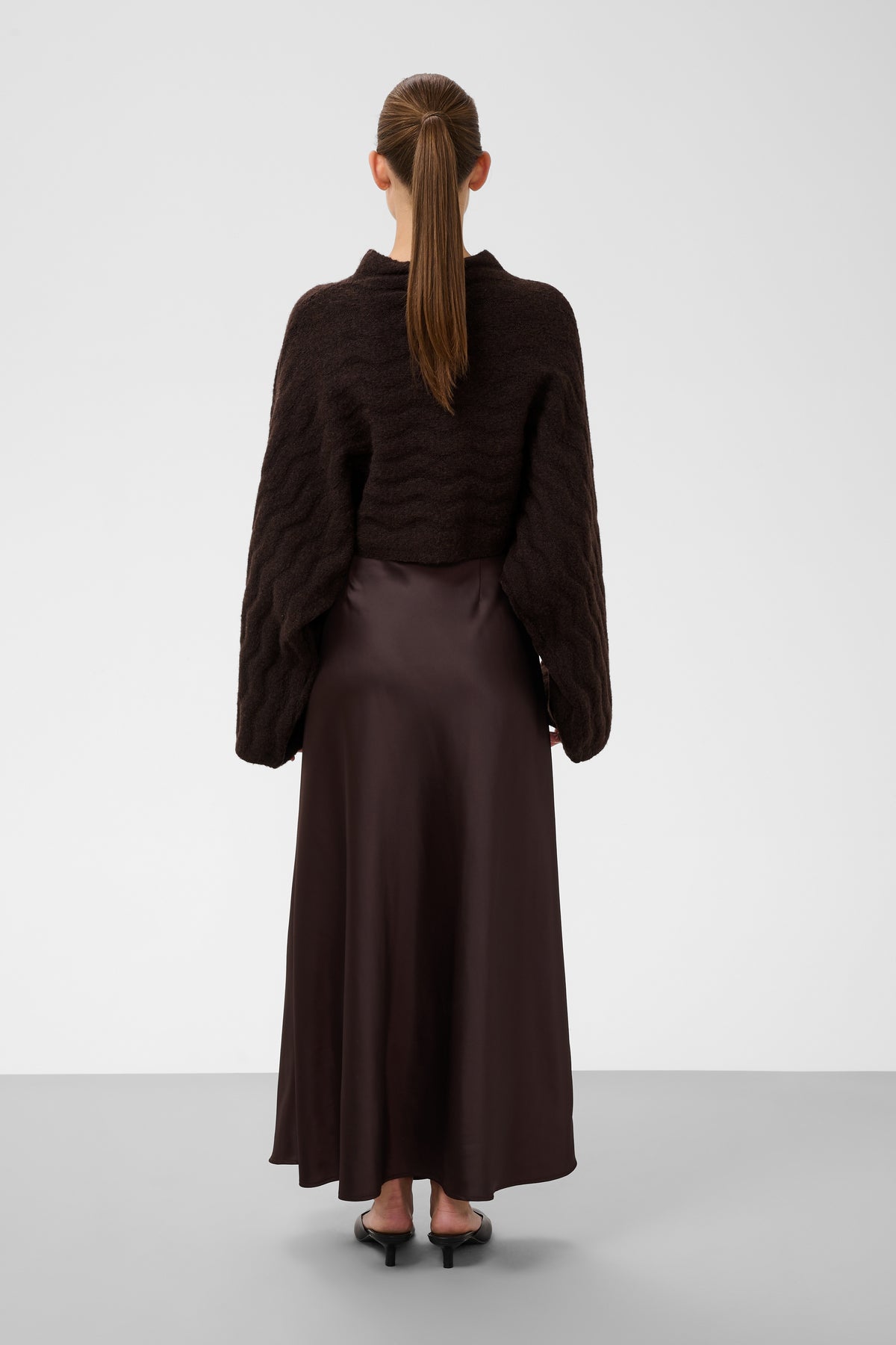 Idalia Wool-Blend Poncho Sweater by Soaked in Luxury Knitwear & Sweaters SOAKED IN LUXURY