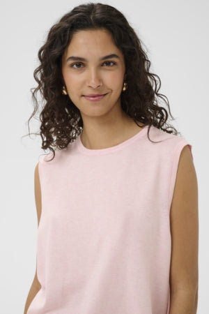 Mila Vest by Saint Tropez Knit Tops Saint Tropez Ballerina Pink
