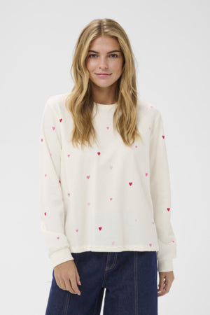 Johannie Heart Sweatshirt by Saint Tropez sweatshirt Saint Tropez