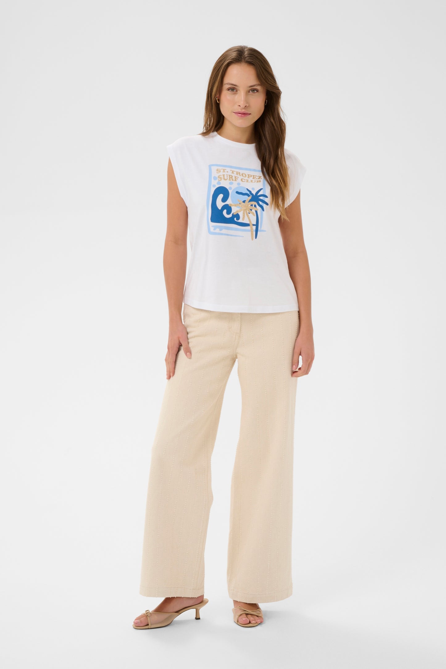T-Shirt with Print by Saint Tropez