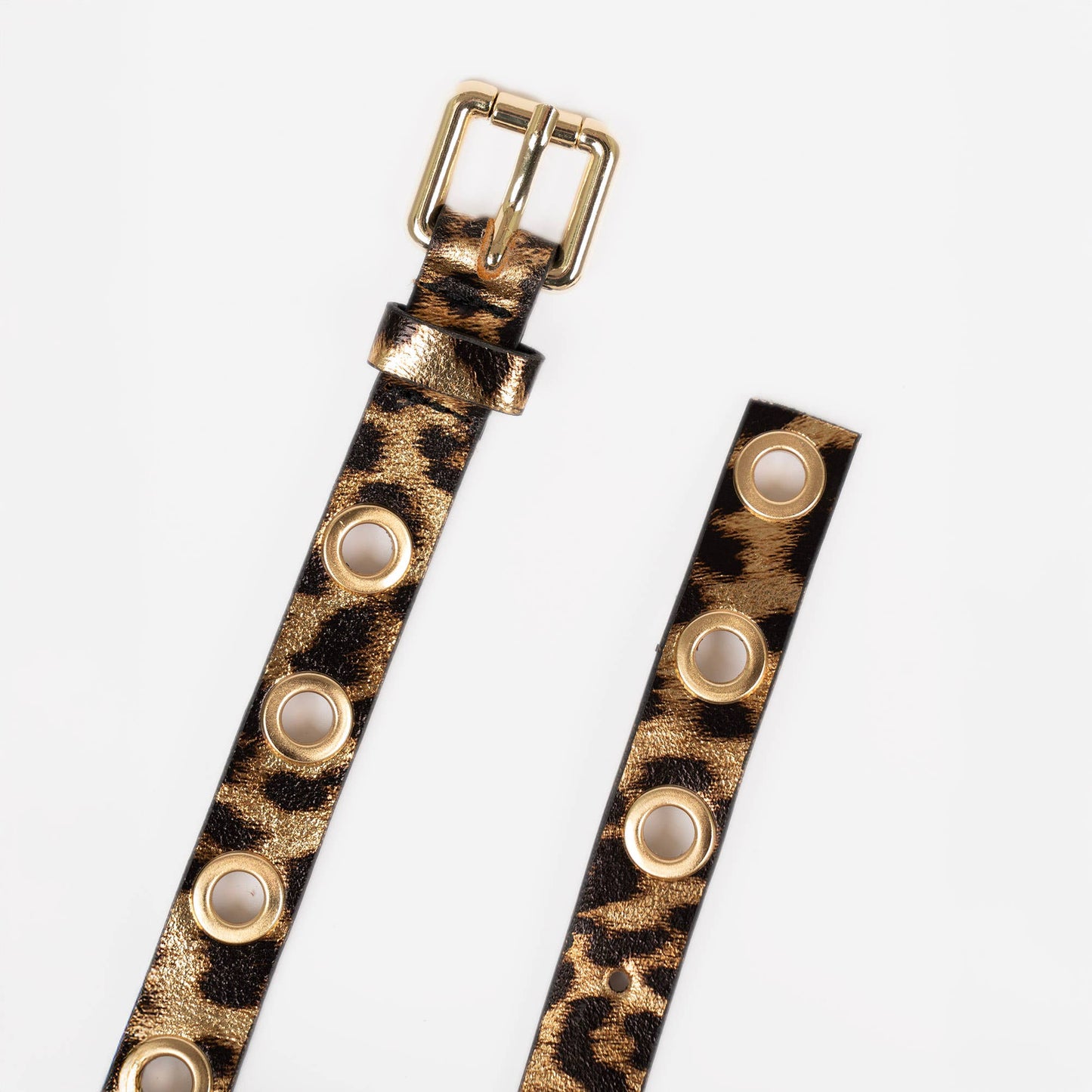 Skinny Porthole Leather Belt by Sarta Pelle Belts Sarta Pelle 85cm