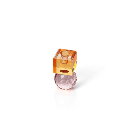 The Citrine & Rose Quartz Candle Holder Home Bazar Bizar Living