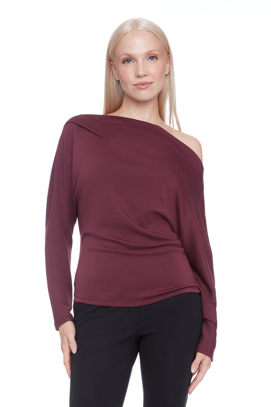 Dolman Sleeve Top by ILTM Tops I Love Tyler Madison Merlot