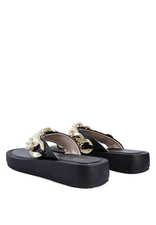 Link Chain Thong Flats by Rag Company Footwear Rag Company