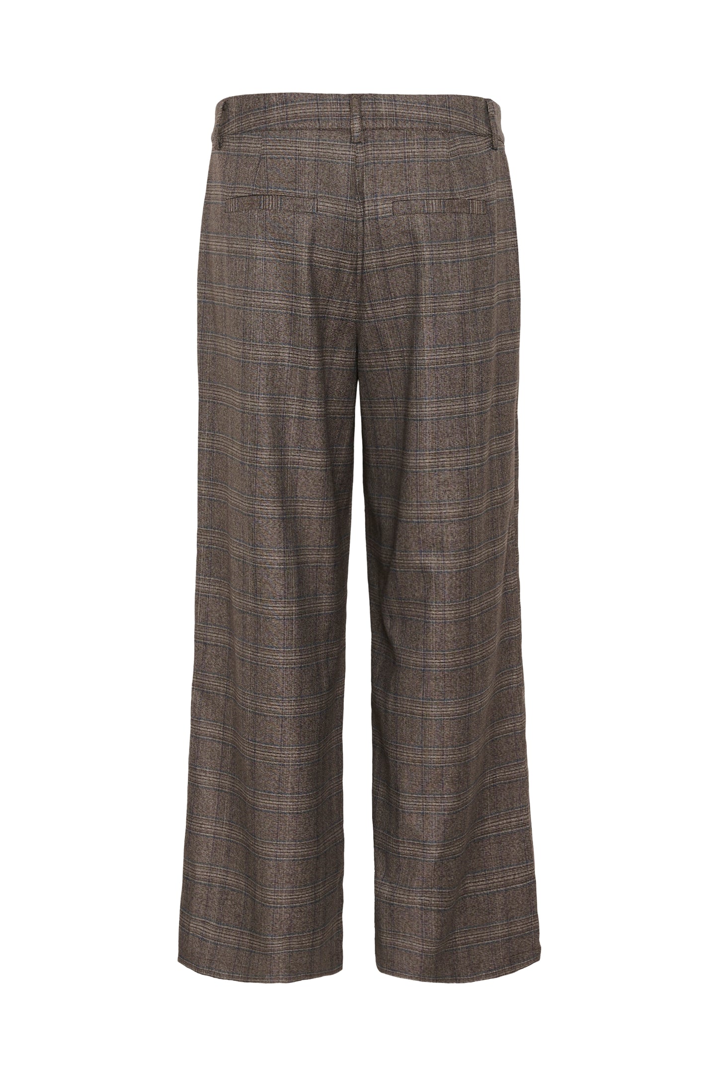 CUterno Brown Check Trousers by Culture