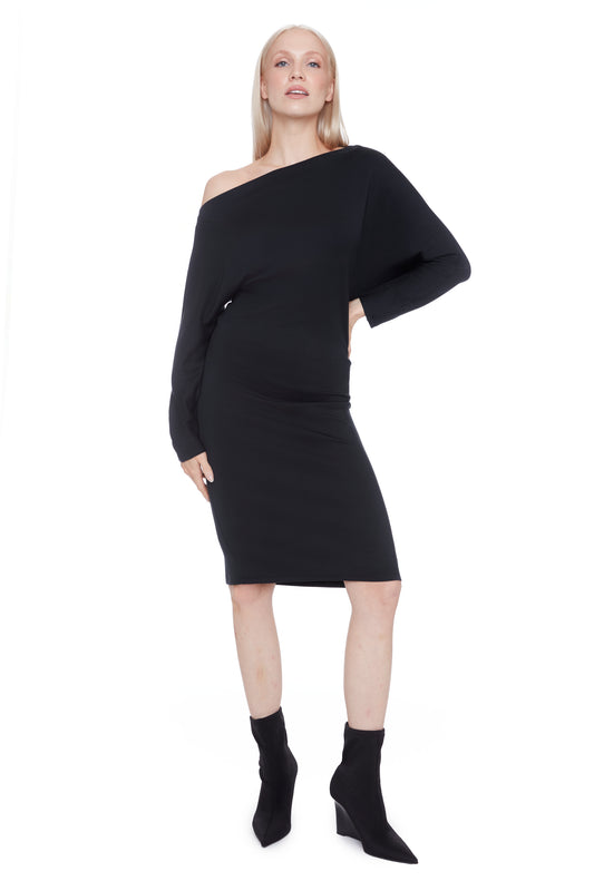 Cowl Neck Demi Dress by ILTM Dress I Love Tyler Madison Black