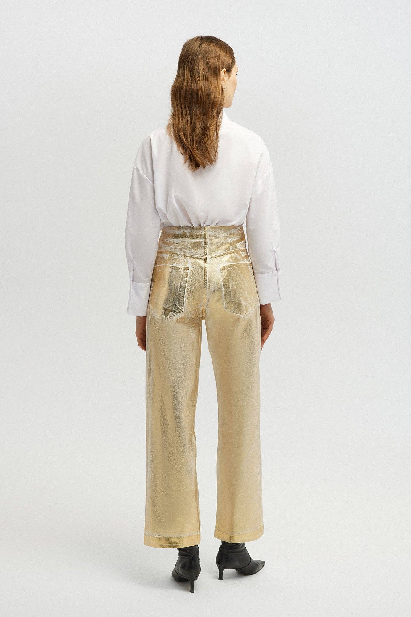Wide Jeans with Gold Foil by Touché Apparel Touché