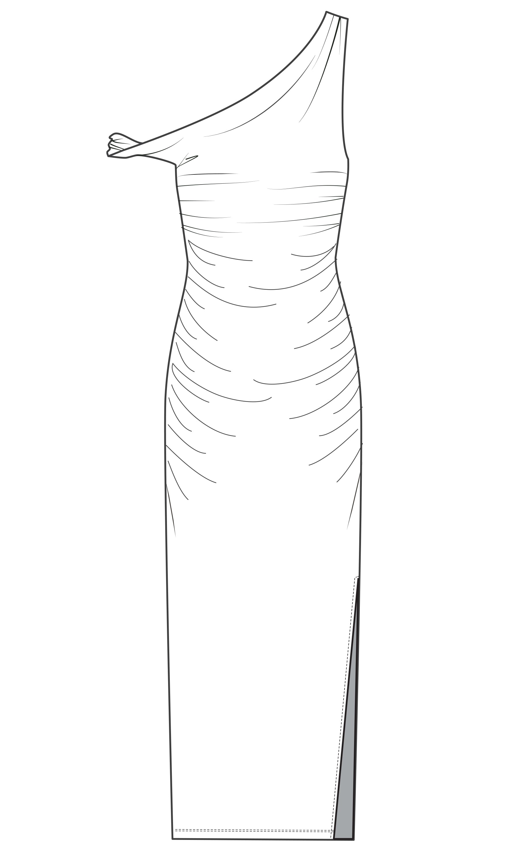 Twist Shoulder Dress Dress Bobi Canada