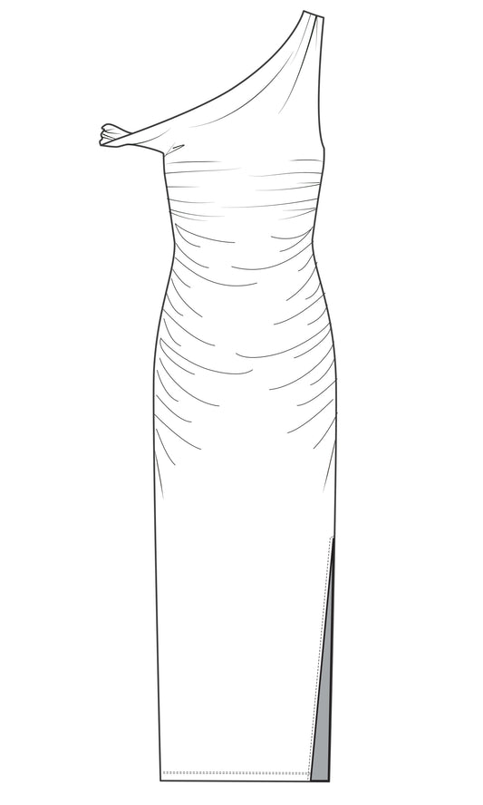 Twist Shoulder Dress Dress Bobi Canada