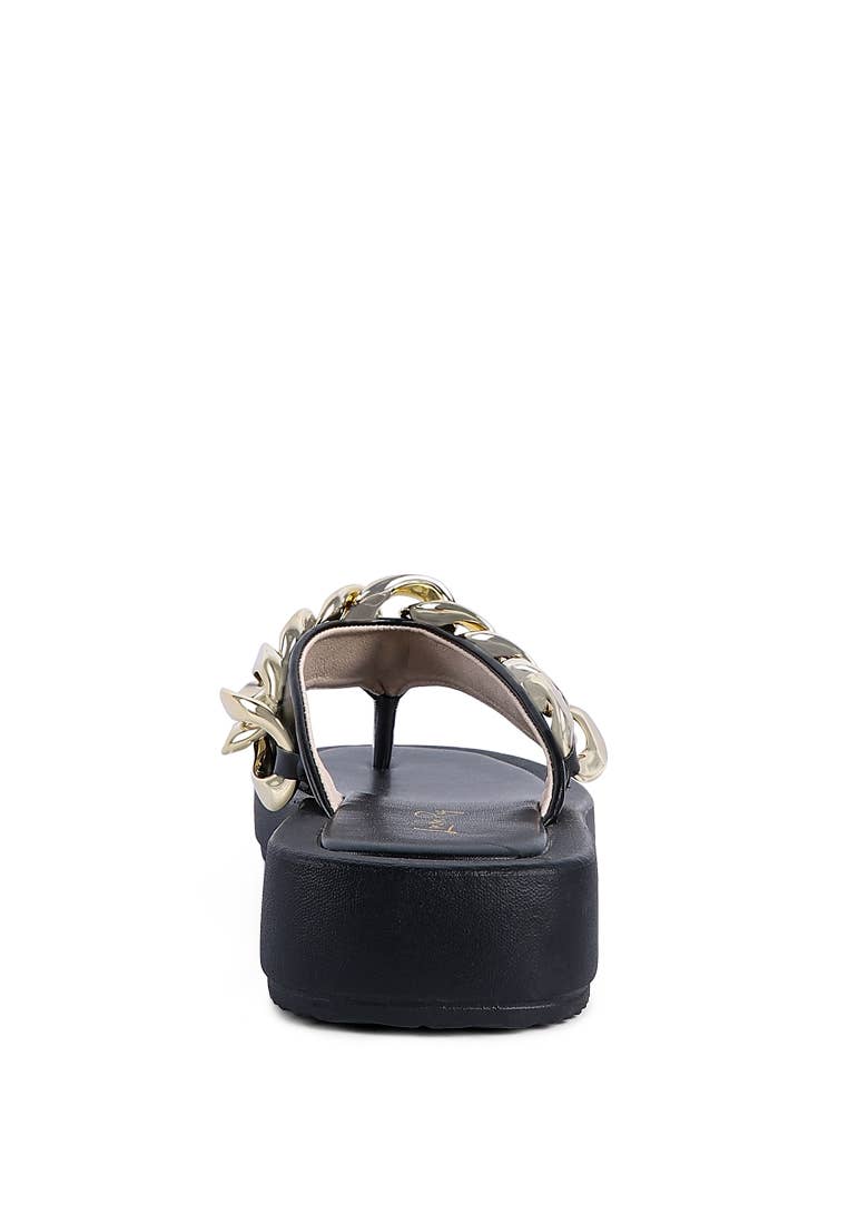 Link Chain Thong Flats by Rag Company Footwear Rag Company