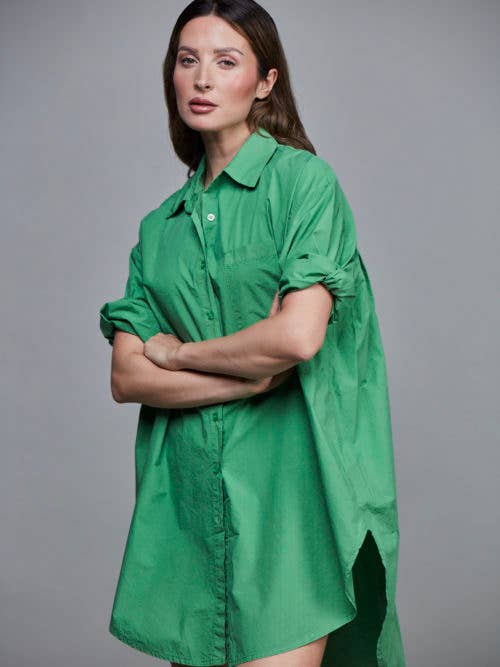 Boyfriend Cotton Shirt by Sixty Days Apparel SixtyDays Gucci Green