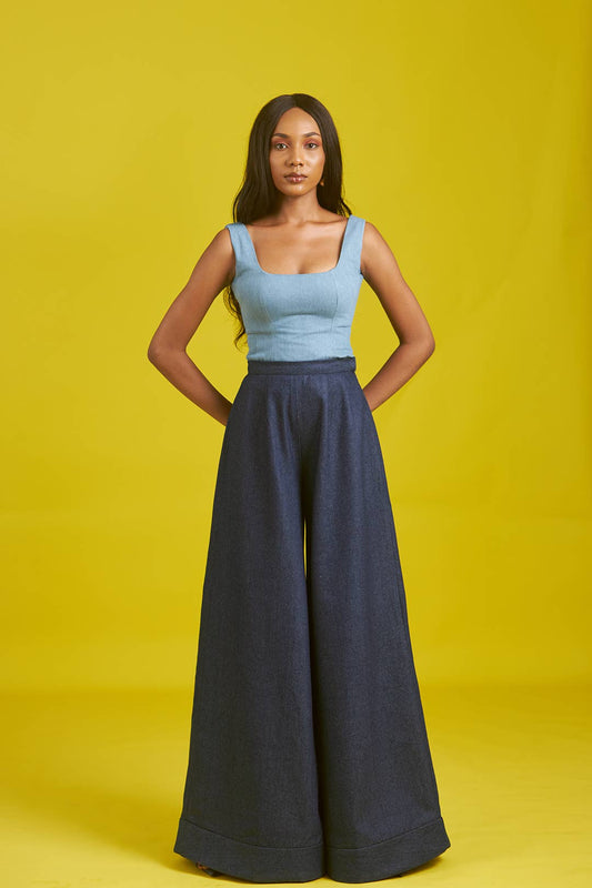 Tilla Denim Wide Leg by MOT the Label Denims THE LNK BLUE