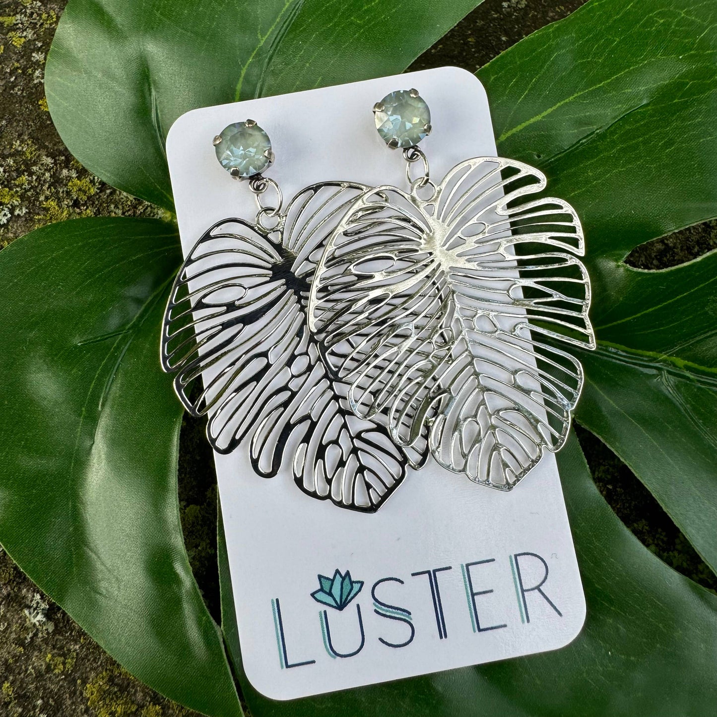 Leaf Earrings Monstera Earrings Accessories LUSTER