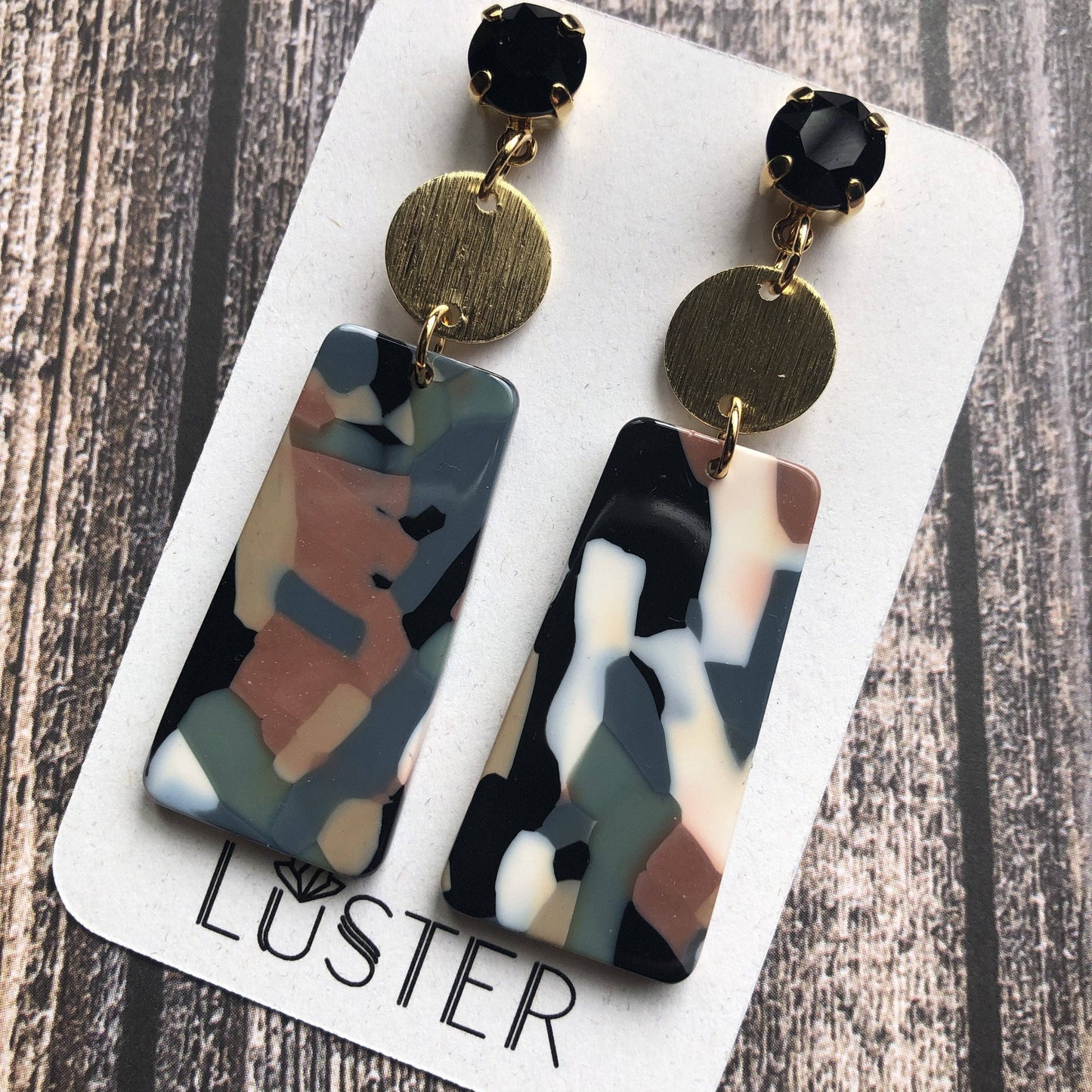 Trapezoid Acrylic Earrings by Luster Jewelry LUSTER