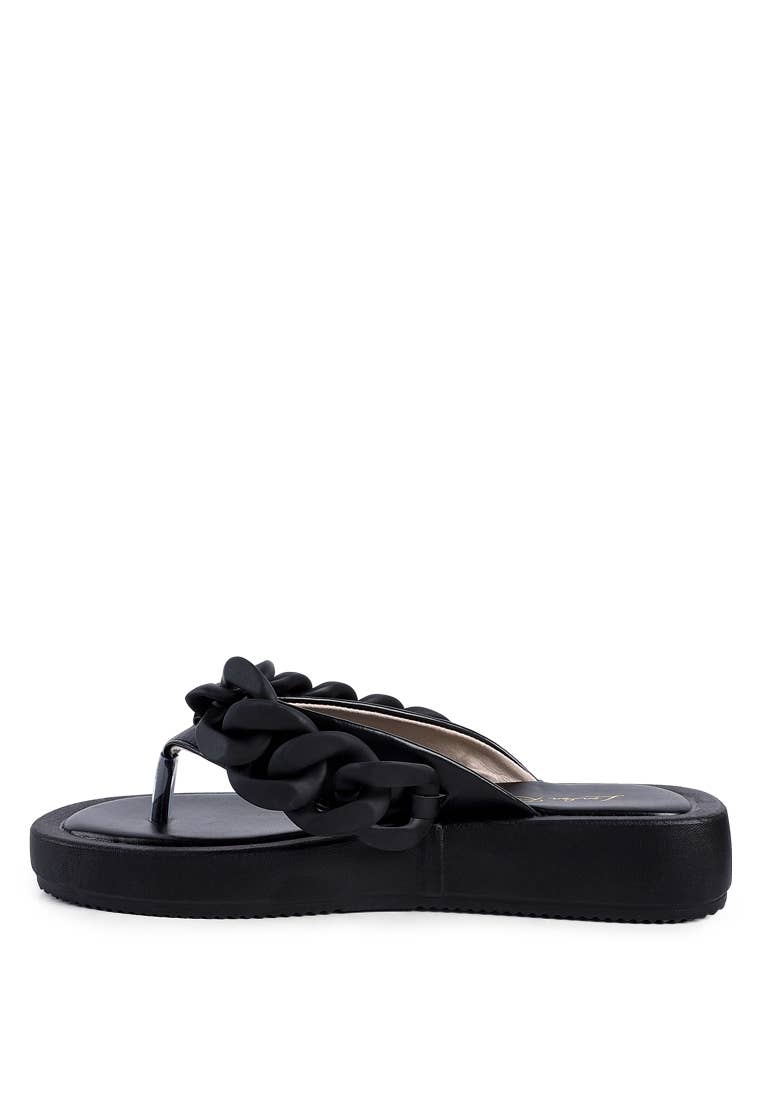 Link Chain Thong Flats by Rag Company Footwear Rag Company