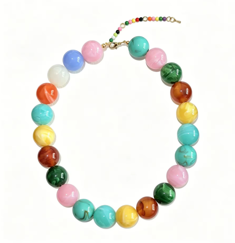 Genuine Gemstone Bead Necklace by Hoopla Jewelry HoopLa