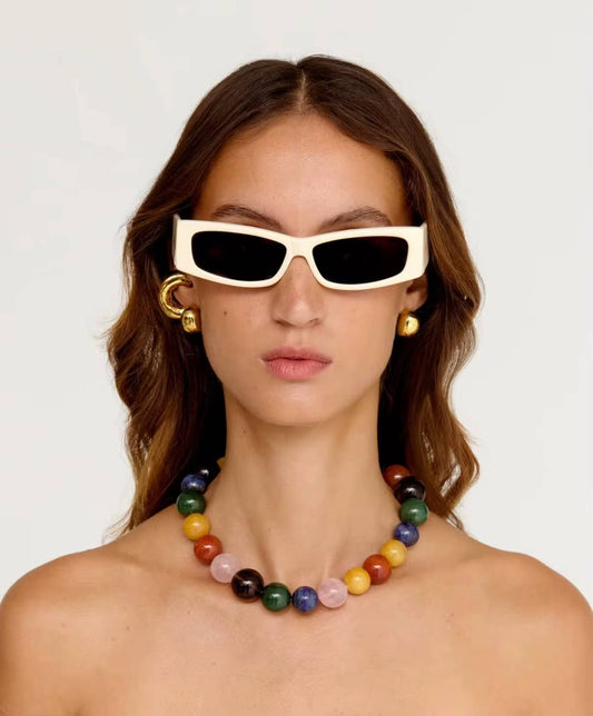 Genuine Gemstone Bead Necklace by Hoopla Jewelry HoopLa Natural