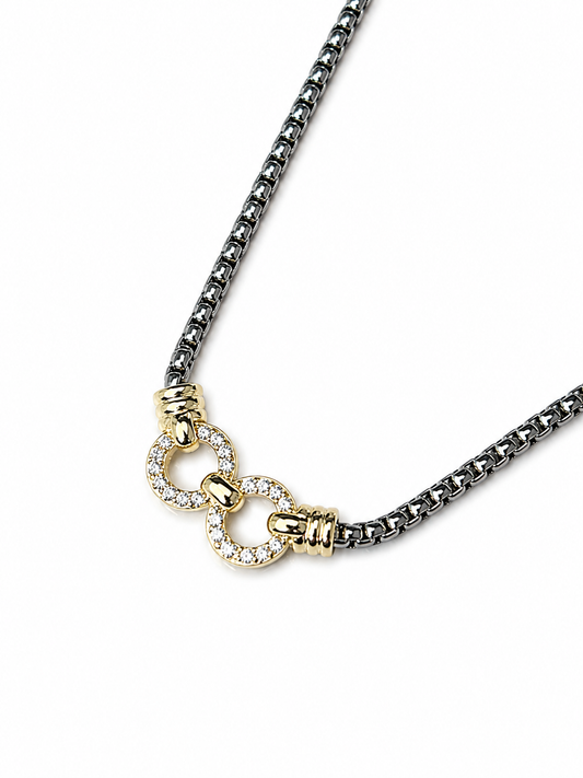 Linked Crystal Necklace Necklace King of Glitz