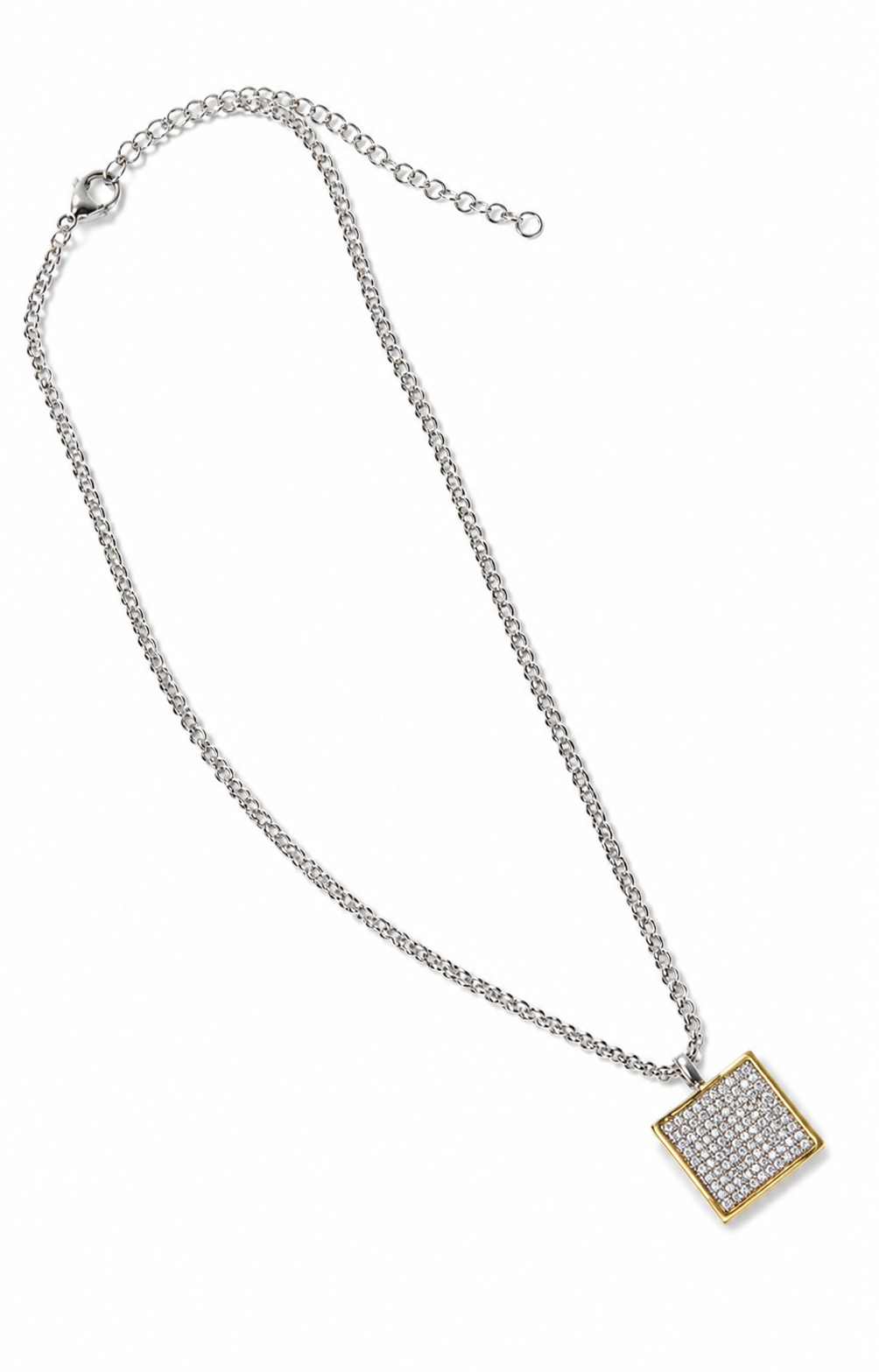Crystal Grid Pendant Necklace Necklace King of Glitz