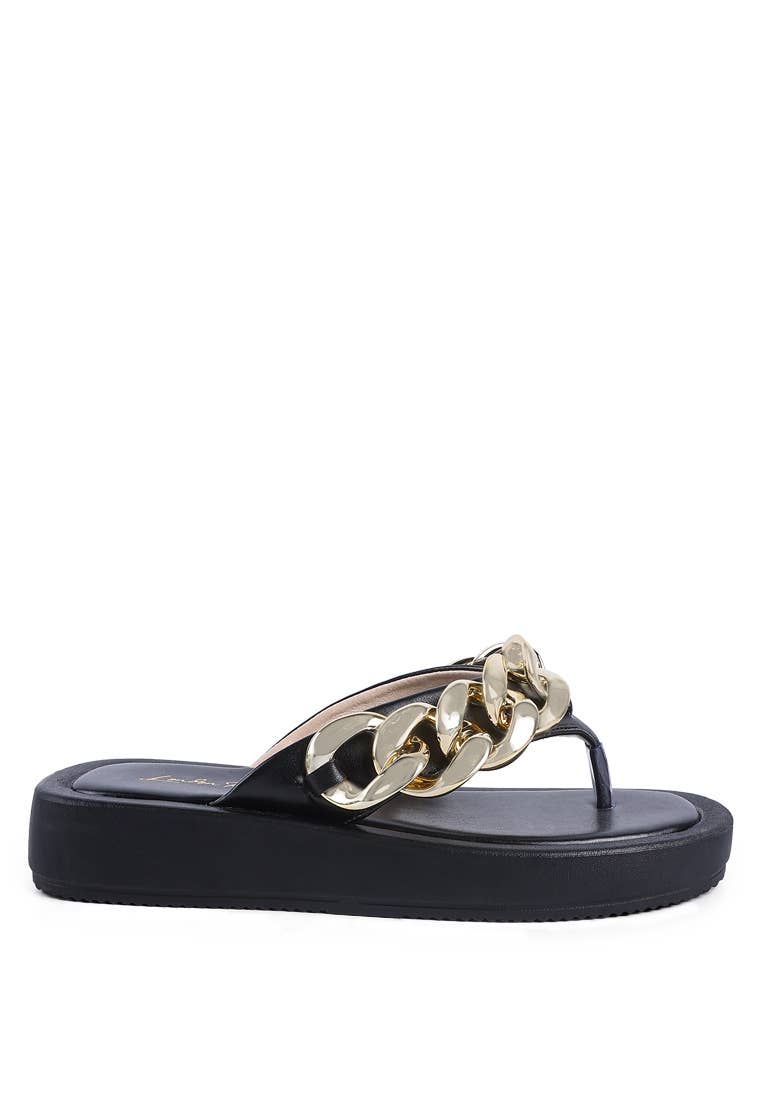 Link Chain Thong Flats by Rag Company Footwear Rag Company