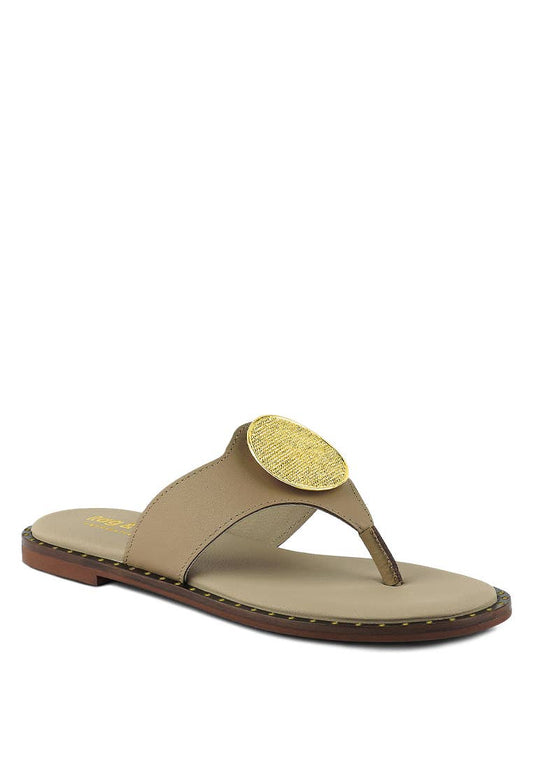Slip-On Thong Sandals Shoe Rag Company BEIGE